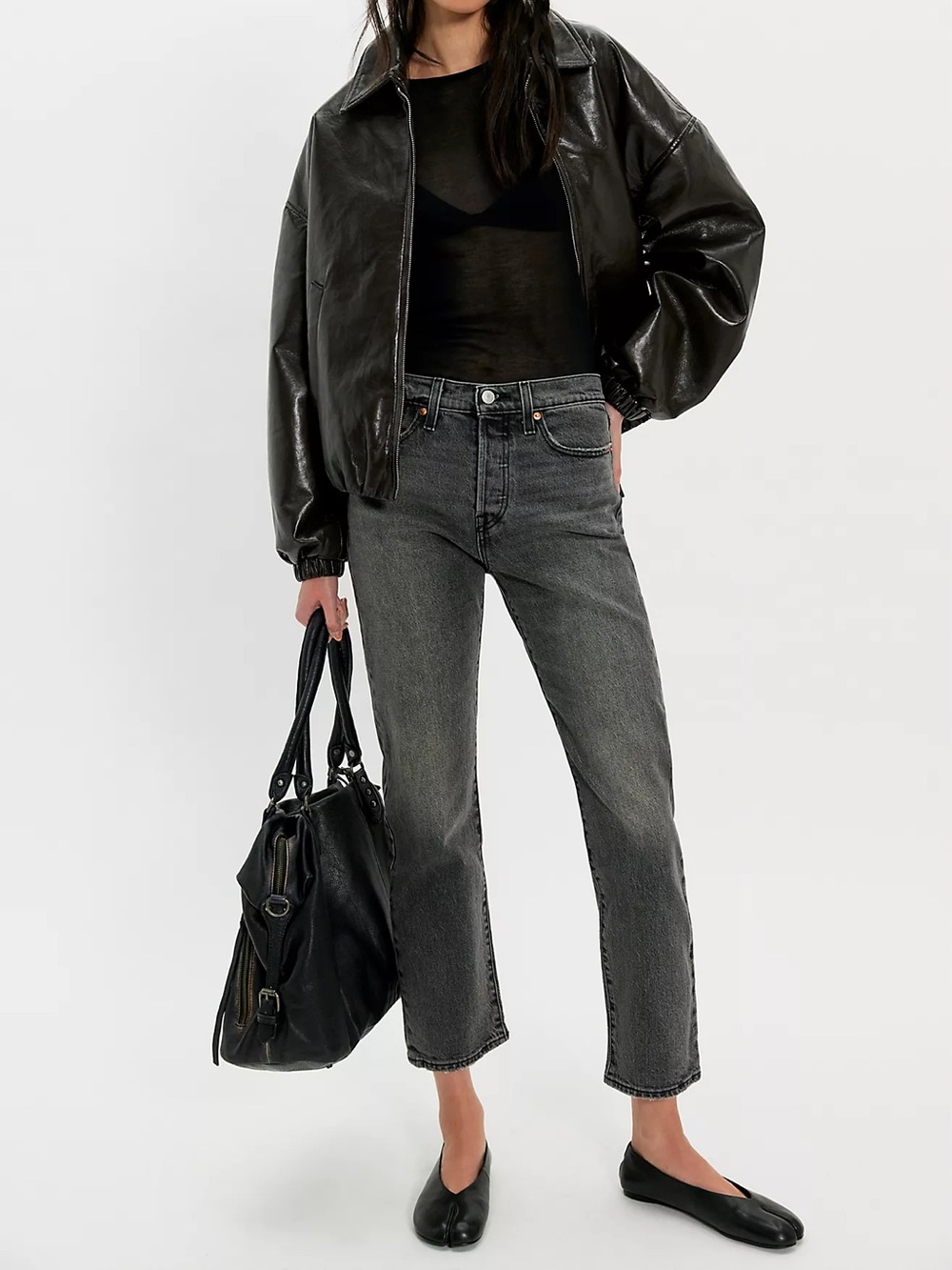 Levis Wedgie Black Jeans